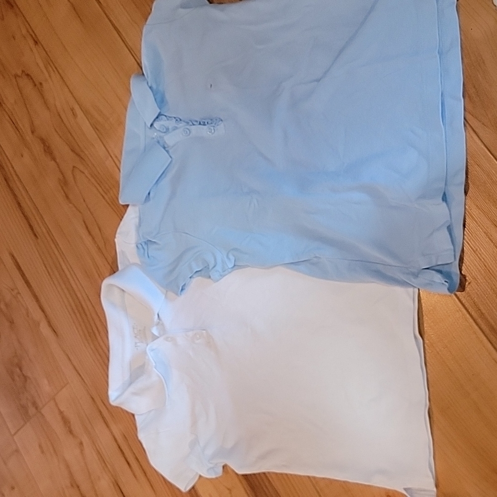 2 Girls Uniform  Polo shirts childrens place size 7/8